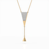 Delicate Diamond Necklace Round 0.22ct by Qutahia Jewellery