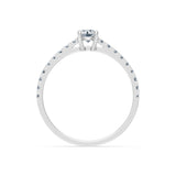 Solitaire Eternity Diamond Ring Round Brilliant 0.3ct by Qutahia Jewellery