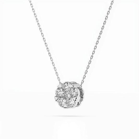 Illusion Necklace (Round), 0.15 ct — 104-10033(3.4)