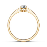 Solitaire Diamond Ring Round 0.35ct by Qutahia Jewellery