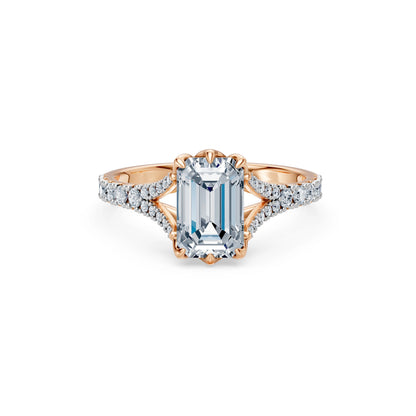 Emerald Lab Grown Diamond Micro Pave Eternity Ring 2.0ct by Qutahia Jewellery