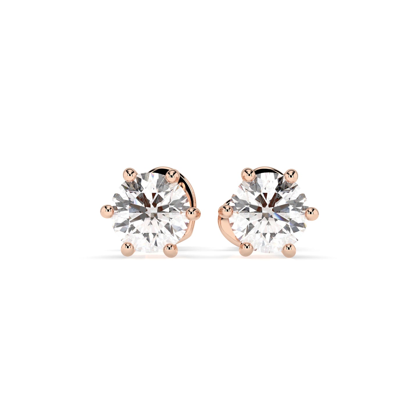 Solitaire Butterfly Earring (Round), 0.6 ct — 102-10027(4.2)