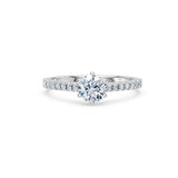 Round Brilliant Diamond Pave Eternity Ring 0.7ct by Qutahia Jewellery
