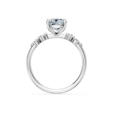 Cushion Lab Grown Diamond Classic Pave Eternity Ring 2.0ct by Qutahia Jewellery