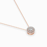 Illusion Diamond Necklace Round 0.09ct by Qutahia Jewellery