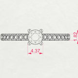 Solitaire Eternity Diamond Ring Round 0.3ct by Qutahia Jewellery