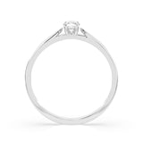 Solitaire Diamond Ring Round 0.15ct by Qutahia Jewellery