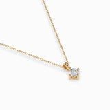 Diamond Pendant Necklace Round 0.2ct by Qutahia Jewellery
