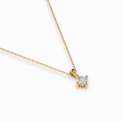 Solitaire Necklace (Round), 0.2 ct — 104-10011(3.7)