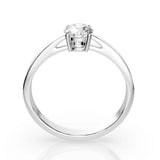 Solitaire Diamond Ring Round 0.5ct by Qutahia Jewellery