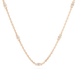 Delicate Diamond Necklace Round 0.07ct by Qutahia Jewellery