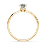 Solitaire Diamond Ring Princess 0.4ct by Qutahia Jewellery