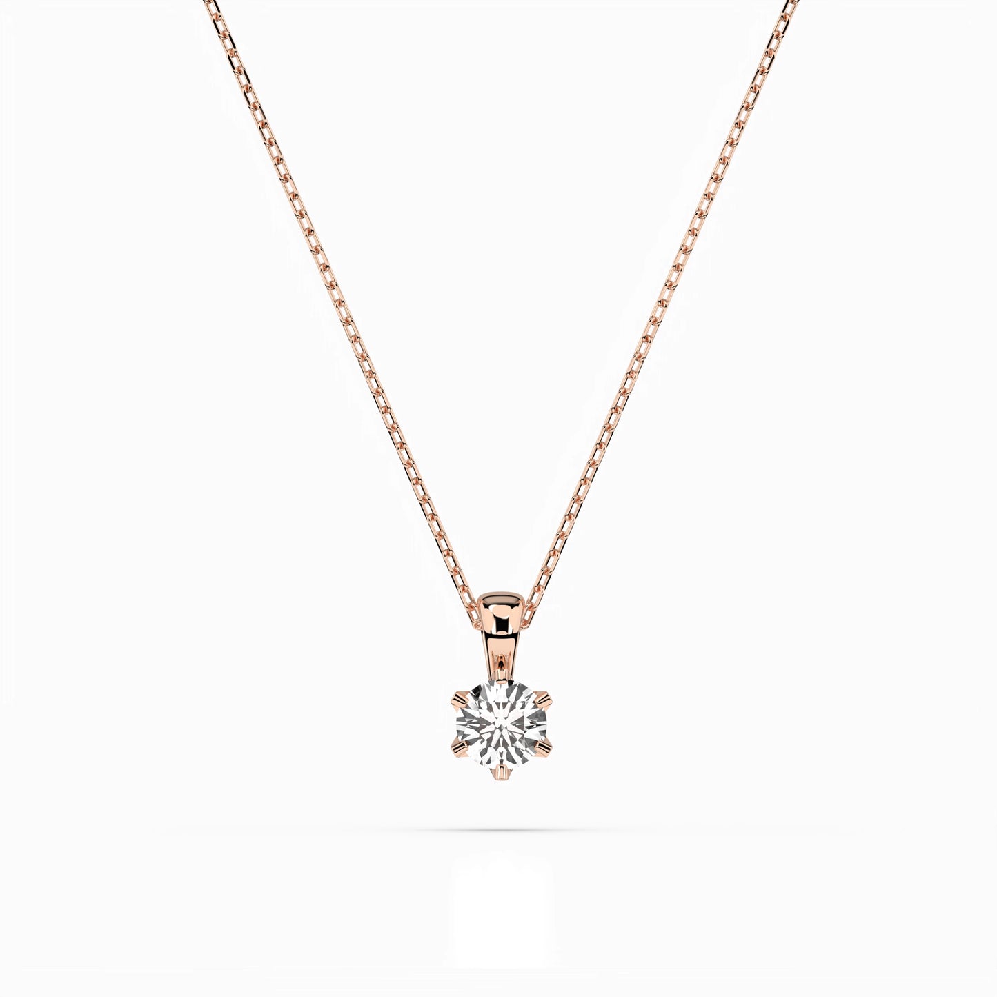 Solitaire Necklace (Round), 0.3 ct — 104-10004(4.2)