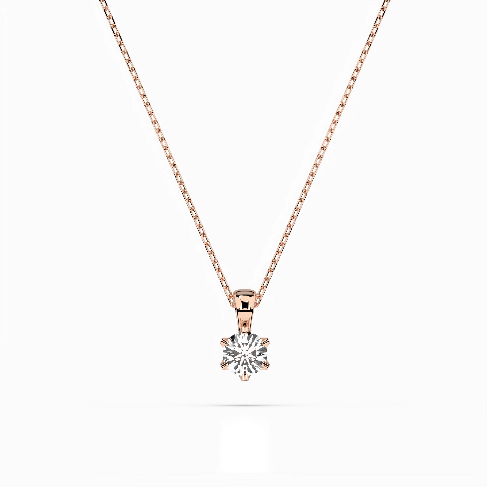 Solitaire Necklace (Round), 0.3 ct — 104-10004(4.2)