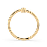 Minimalist Diamond Ring Round 0.02ct by Qutahia Jewellery