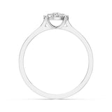 Solitaire Eternity Diamond Ring Round 0.15ct by Qutahia Jewellery