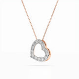 Delicate Diamond Necklace Round 0.35ct by Qutahia Jewellery