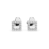 Small Diamond Earrings Round 0.14ct by Qutahia Jewellery
