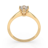 Solitaire Diamond Ring Round 0.5ct by Qutahia Jewellery