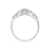 Cushion Lab Grown Diamond Side Stone Eternity Ring 1.5ct by Qutahia Jewellery