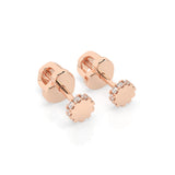 Small Diamond Earrings Round 0.1ct by Qutahia Jewellery