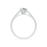 Cushion Lab Grown Diamond Slim Pave Eternity Ring 1.0ct by Qutahia Jewellery