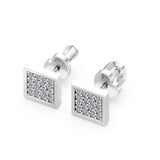 Small Diamond Earrings Round Brilliant 0.14ct by Qutahia Jewellery