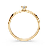 Solitaire Diamond Ring Round 0.15ct by Qutahia Jewellery