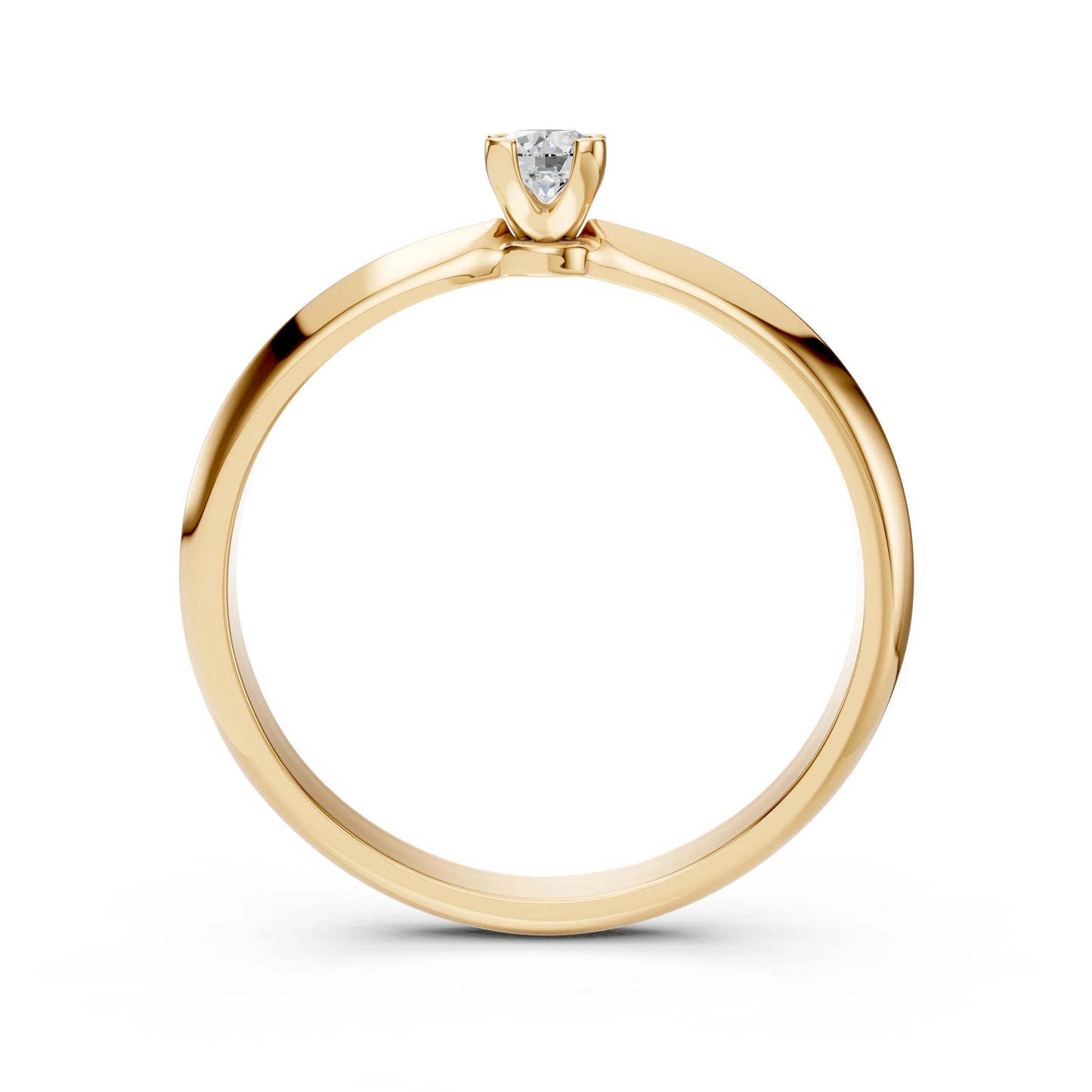 Solitaire Ring (Round), 0.15 ct — 101-10089(3.4)