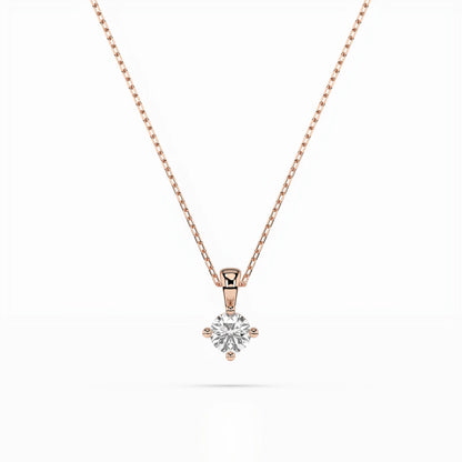 Solitaire Necklace (Round), 0.2 ct — 104-10011(3.7)
