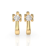 Small Diamond Earrings Round 0.5ct by Qutahia Jewellery