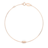 Diamond Bracelet Gold Round 0.07ct by Qutahia Jewellery