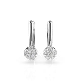 Illusion Diamond Earrings Round 0.06ct by Qutahia Jewellery