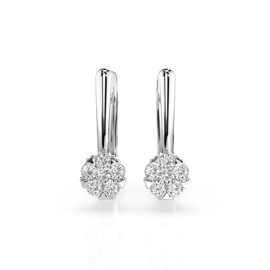 Illusion Earring (Round), 0.06 ct — 102-10015/1(2.0)