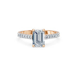 Emerald Lab Grown Diamond Slim Pave Eternity Ring 1.5ct by Qutahia Jewellery
