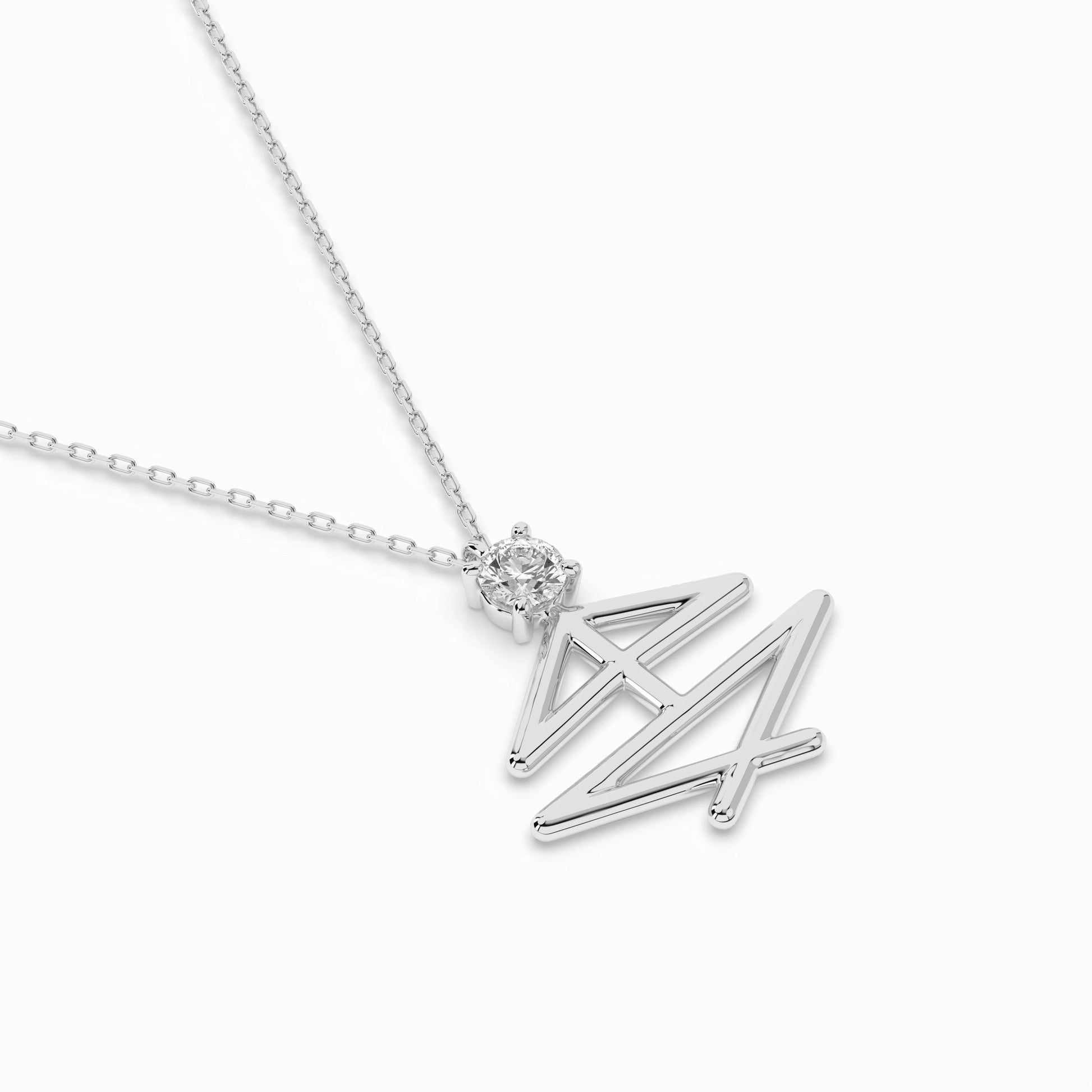 Minimalism Necklace (Round), 0.1 ct — 104-10064