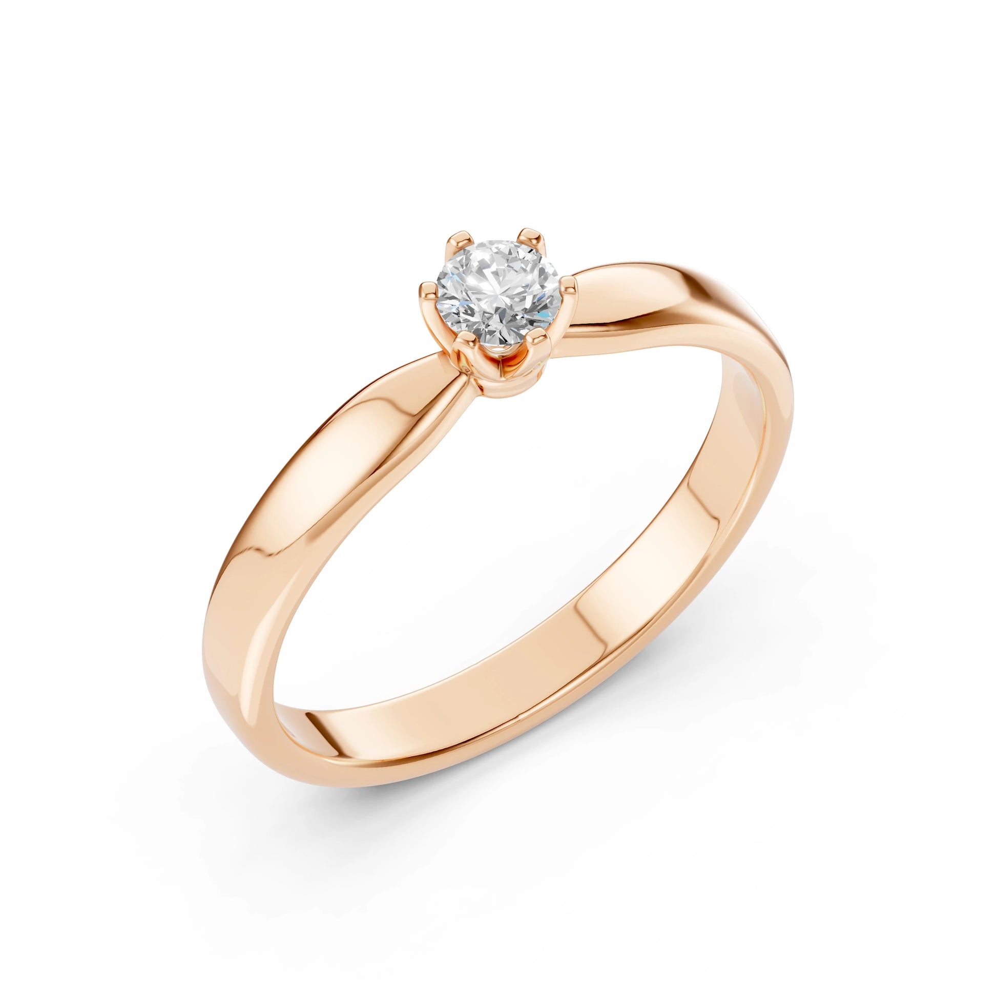 Solitaire Ring (Round), 0.2 ct — 101-10040(3.7)