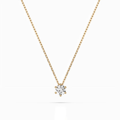 Solitaire Necklace (Round), 0.15 ct — 104-10003(3.4)