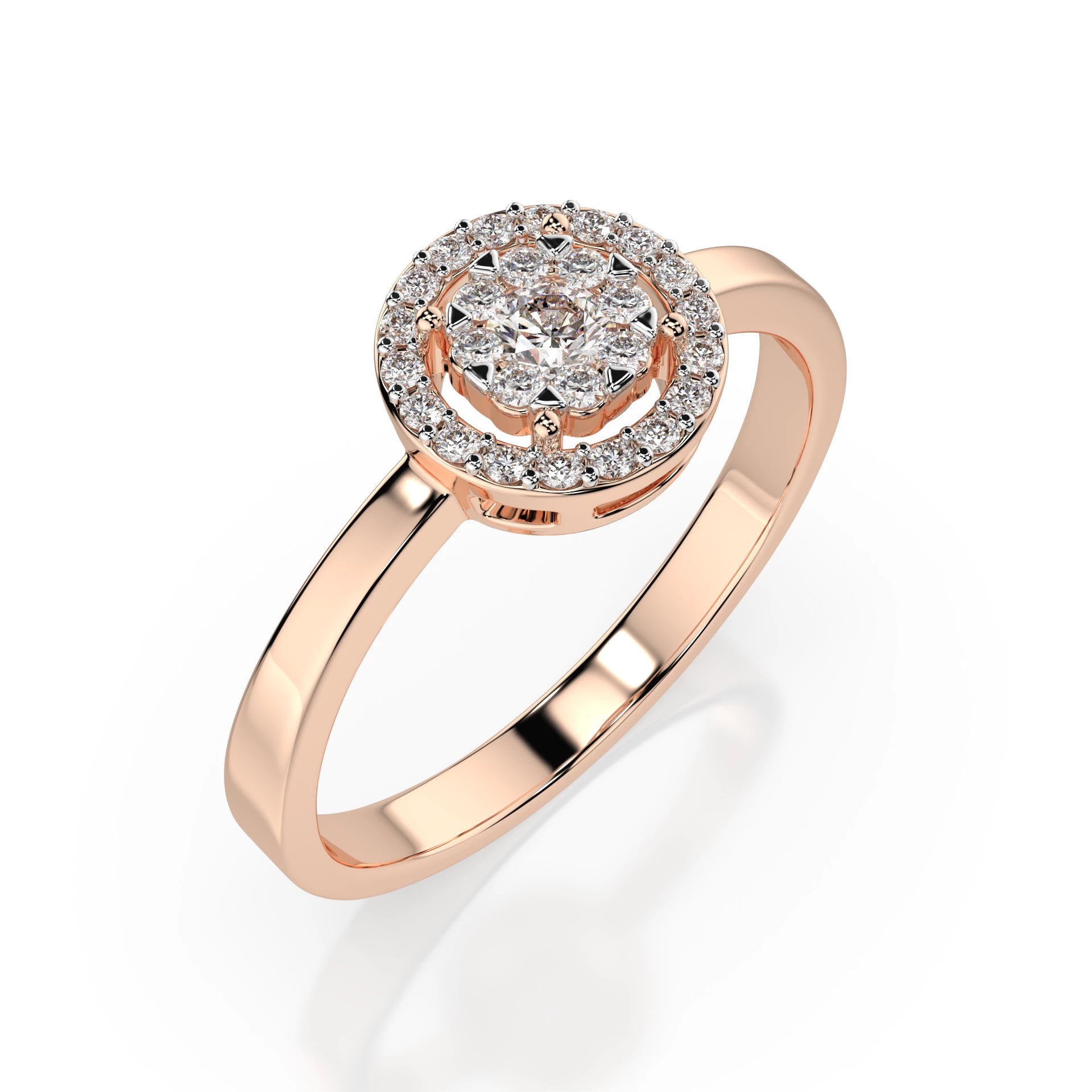 Illusion Ring (Round), 0.06 ct — 101-10018/1(2.5)
