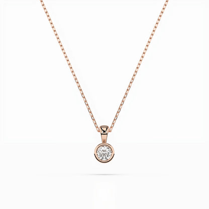 Solitaire Necklace (Round), 0.1 ct — 104-10010(3.0)