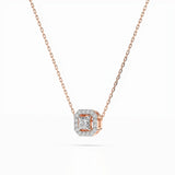 Diamond Eternity Necklace Princess 0.17ct by Qutahia Jewellery