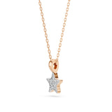 Delicate Diamond Necklace Round 0.03ct by Qutahia Jewellery