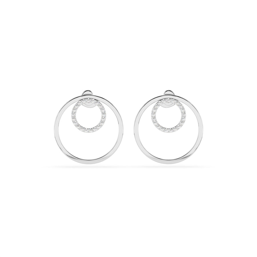 Small Diamond Earrings Round 0.25ct by Qutahia Jewellery