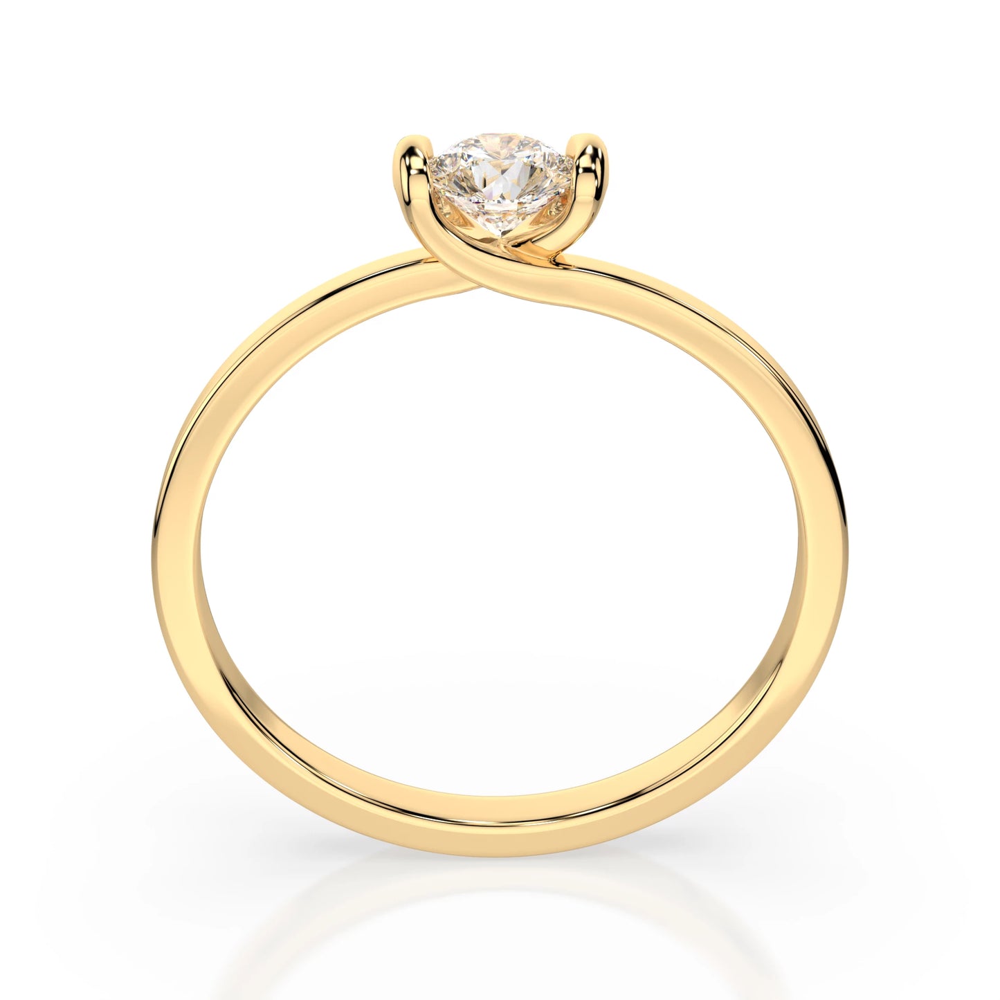 Solitaire Ring (Round), 0.1 ct — 101-10016(3.0)