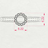 Minimalist Diamond Ring Round 0.08ct by Qutahia Jewellery