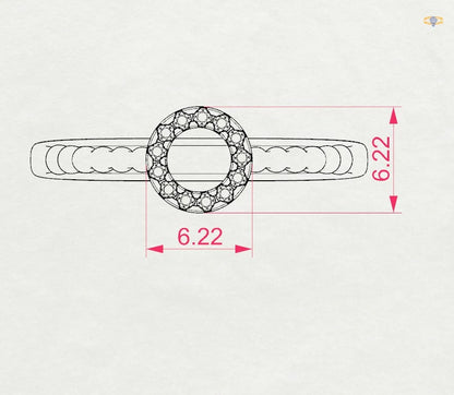 Minimalism Ring (Round), 0.08 ct — 101-10055