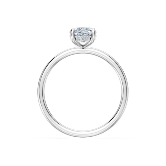 Marquise Lab Grown Diamond Micro Pave Engagement Ring 1.5ct by Qutahia Jewellery