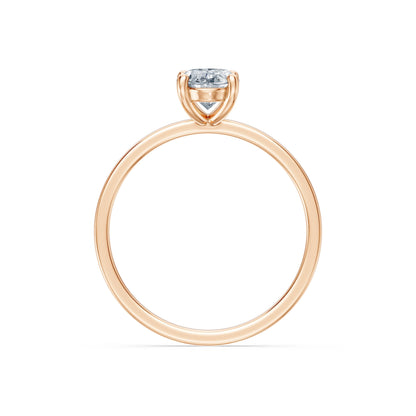 Oval Lab Grown Diamond Solitaire Engagement Ring 1.0ct by Qutahia Jewellery