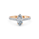 Marquise Lab Grown Diamond Slim Pave Eternity Ring 1.0ct by Qutahia Jewellery