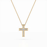 Delicate Diamond Necklace Round 0.03ct by Qutahia Jewellery